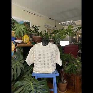 True Vintage Jerzees XL Cream Sequin Sweatshirt